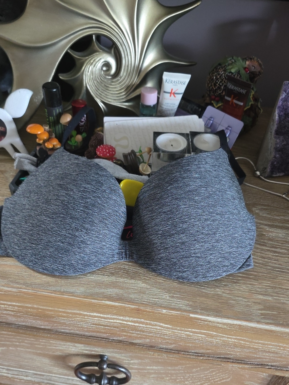 La SENZA Heather Gray Padded T-Shirt Bra